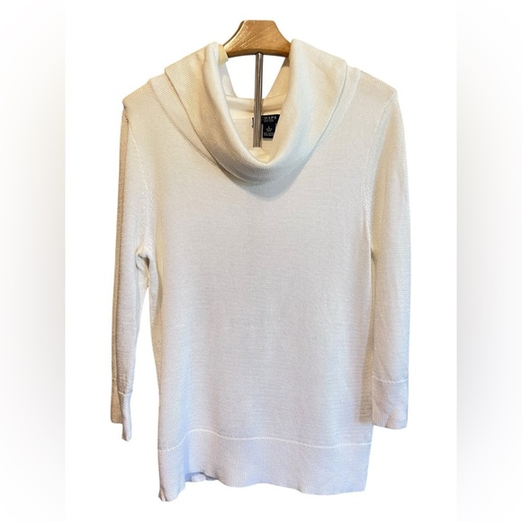 CHAPS White Cowl Neck Sweater – Size Large - Picture 1 of 5